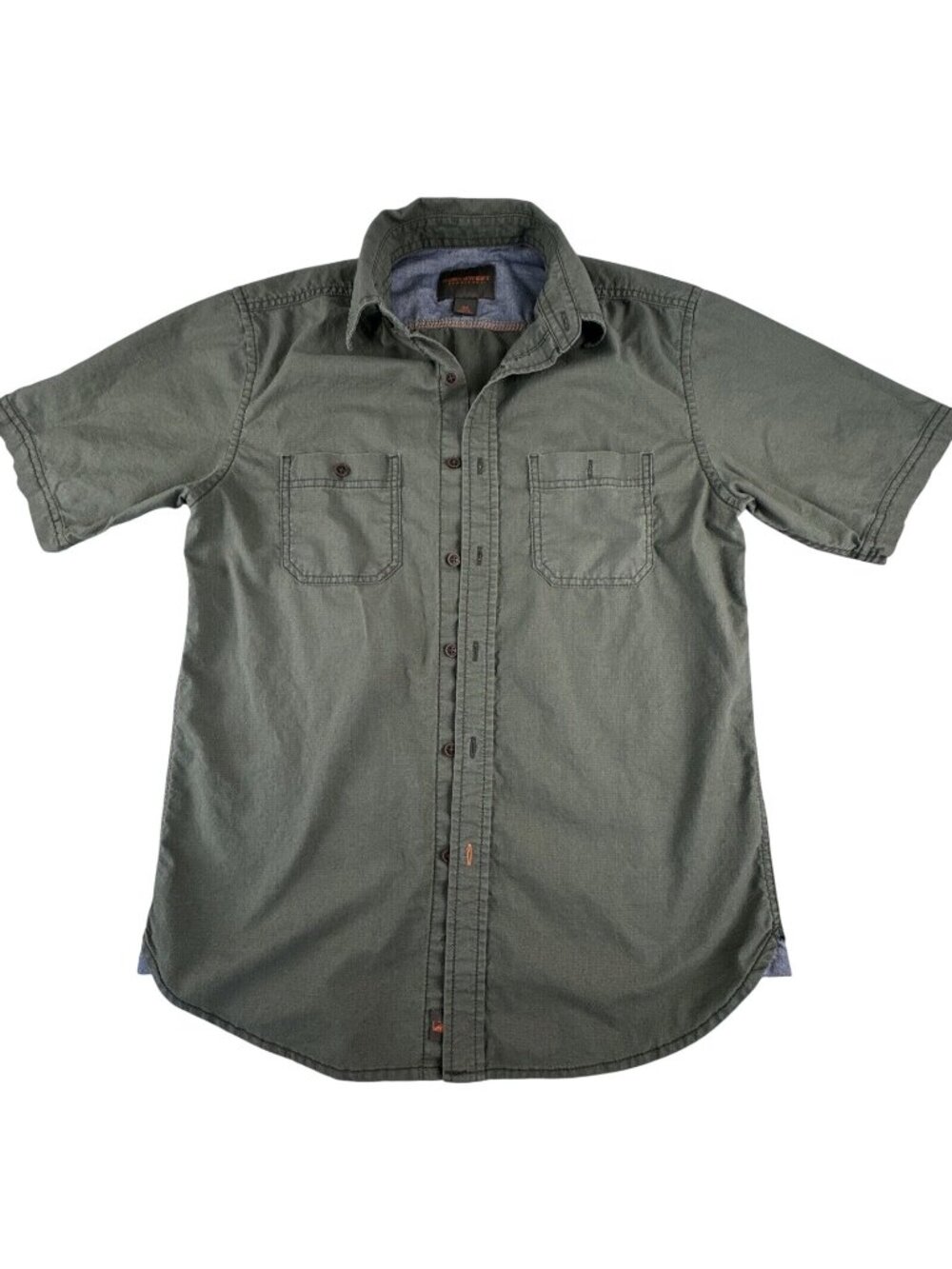 Northwest Territory Green Short Sleeve Button-Up Shirt S Ripstop Outdoor